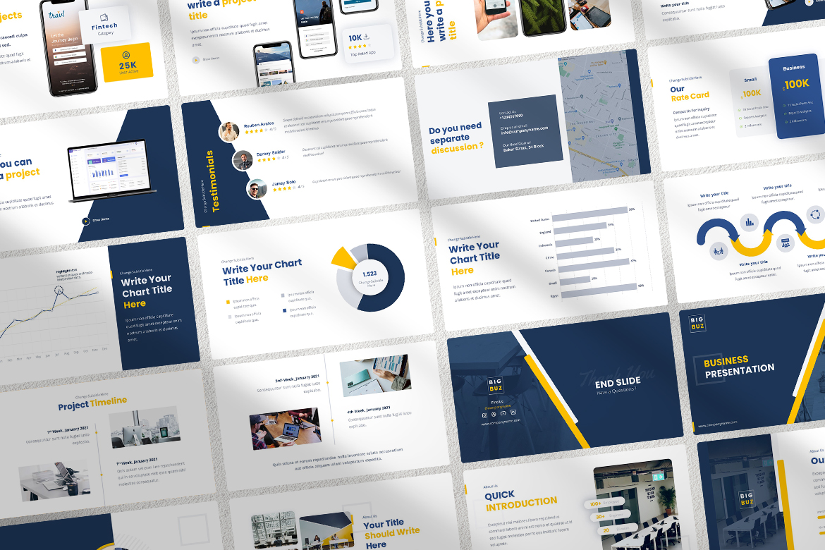 BigBuz - Business Presentation Template Screen 3
