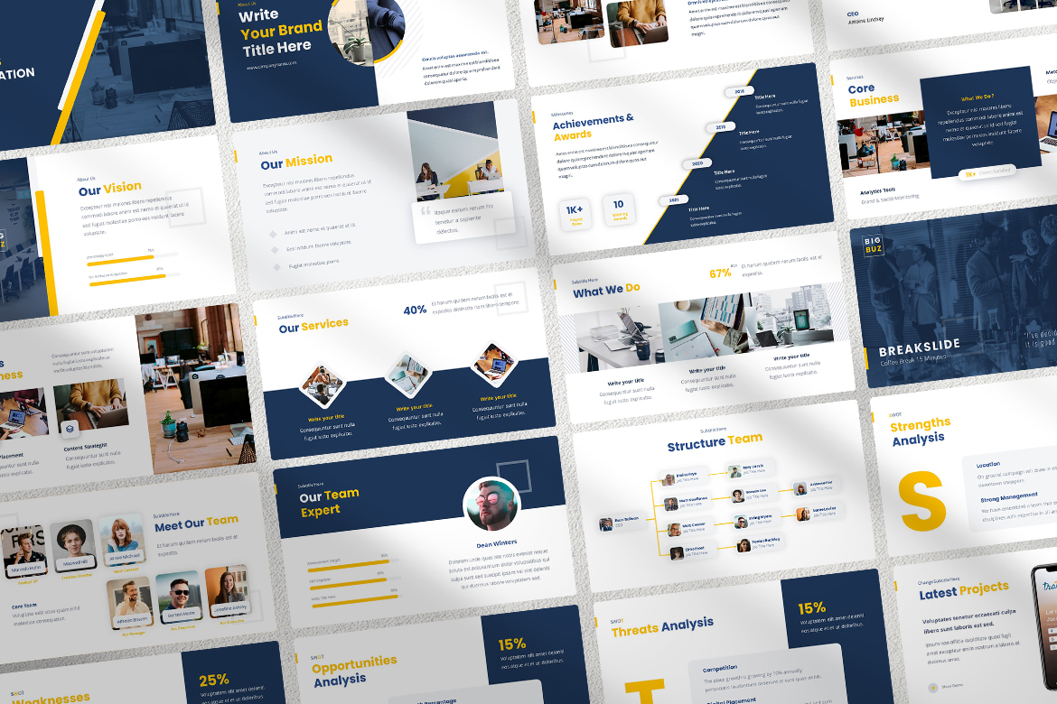 BigBuz - Business Presentation Template Screen 2