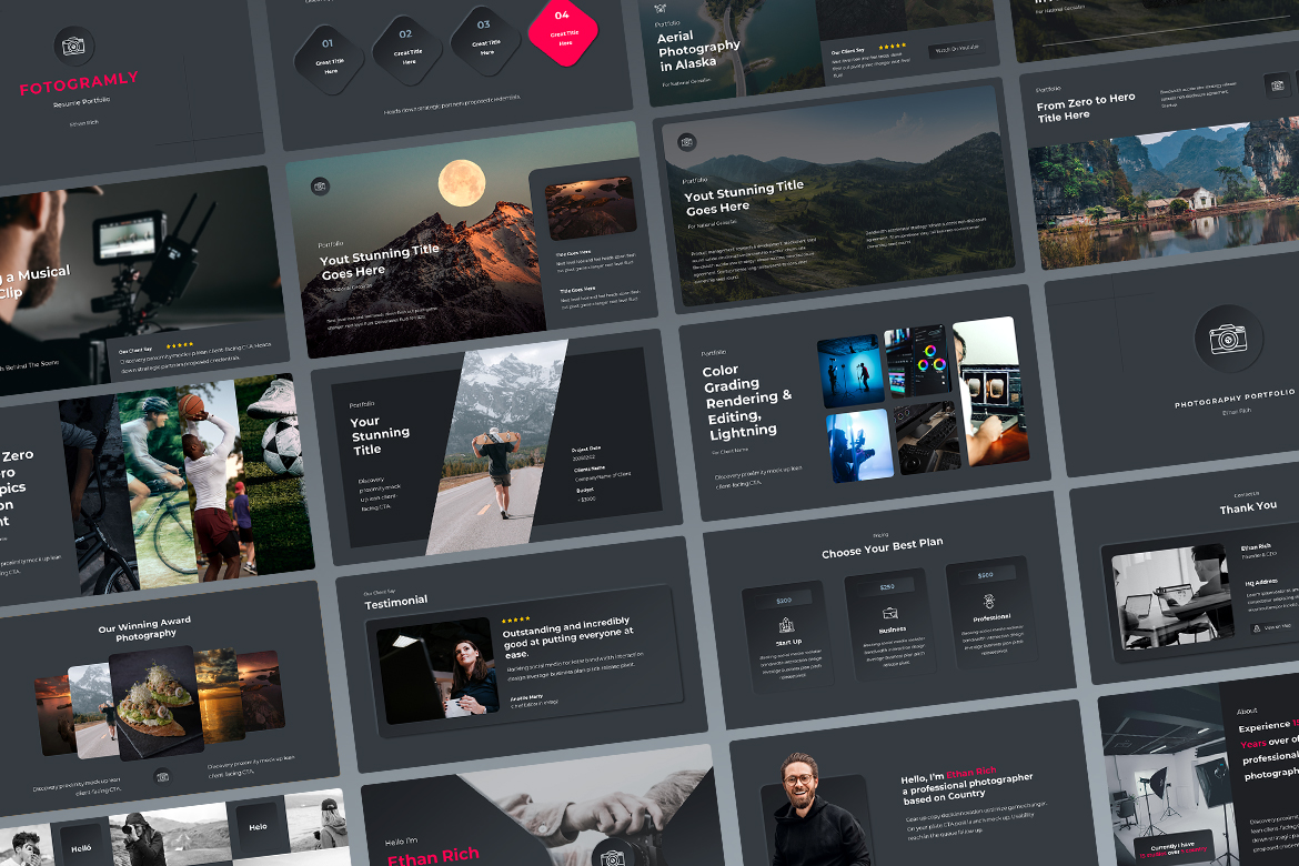 FotoGramly - Photography Portfolio Personal & Studio Presentation Screen 3