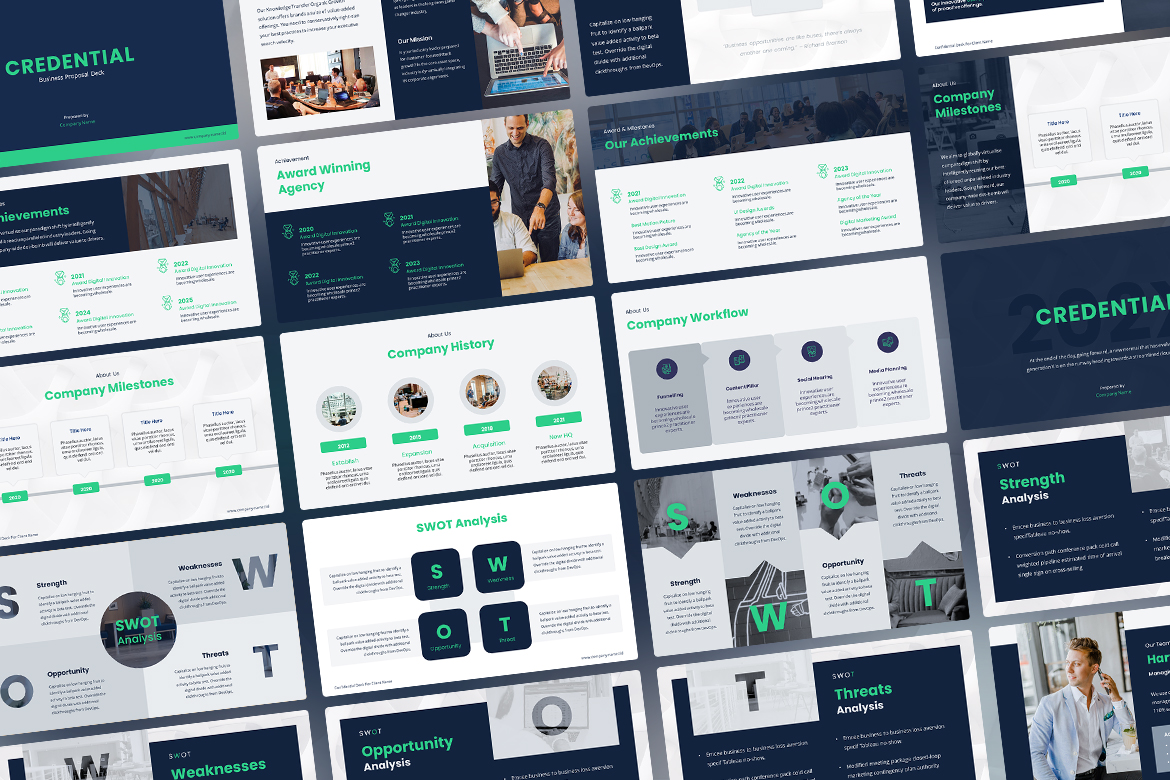 Credential - Business Proposal Pitch Deck Presentation Screen 2