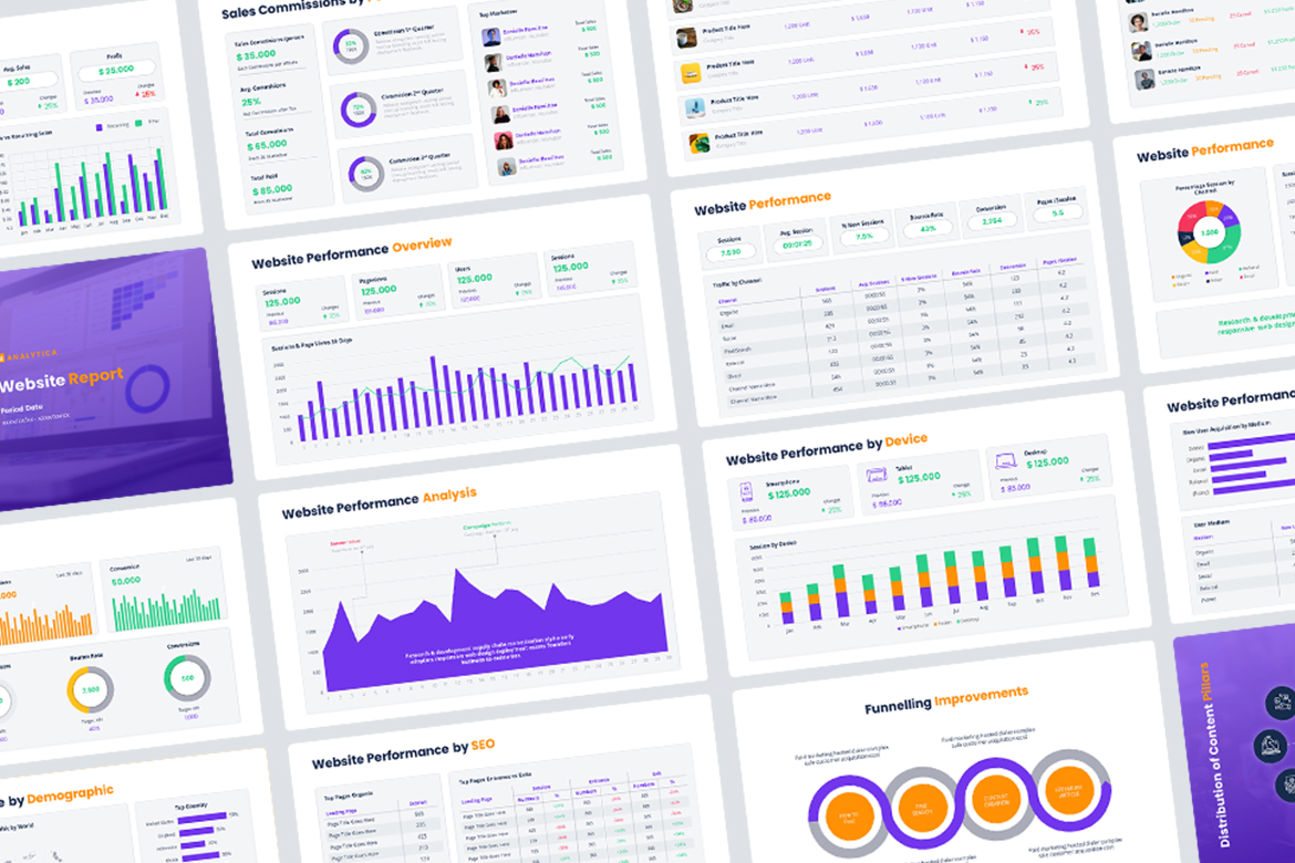 Analytica - Website & Ecommerce Report Analytics Presentation Screen 3