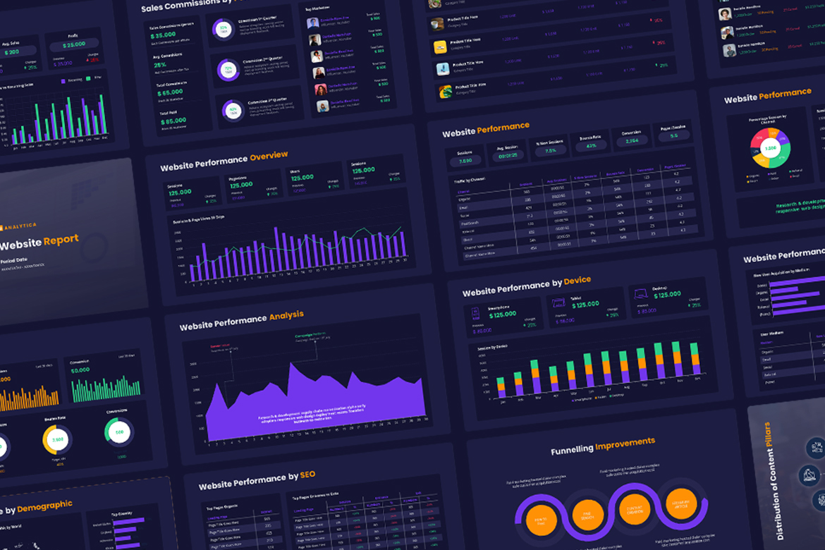 Analytica - Website & Ecommerce Report Analytics Presentation Screen 5