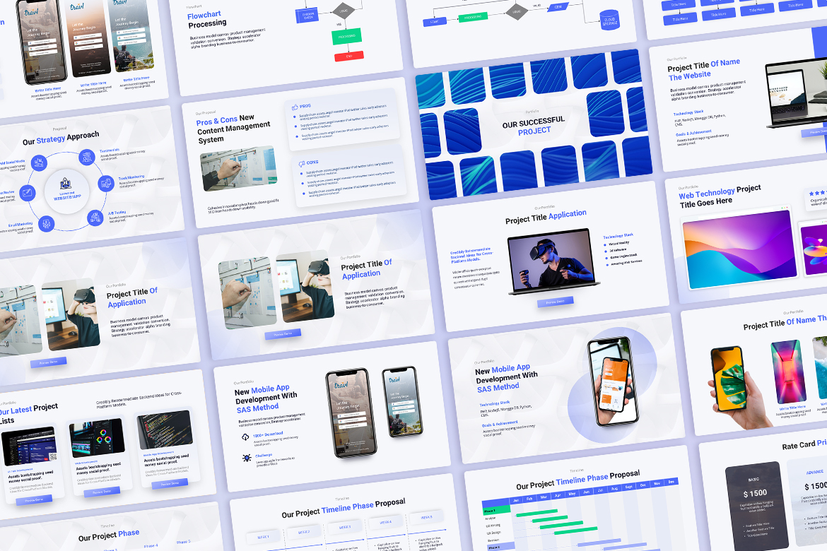 Weblia - Website & App Portfolio Proposal Presentation Screen 3