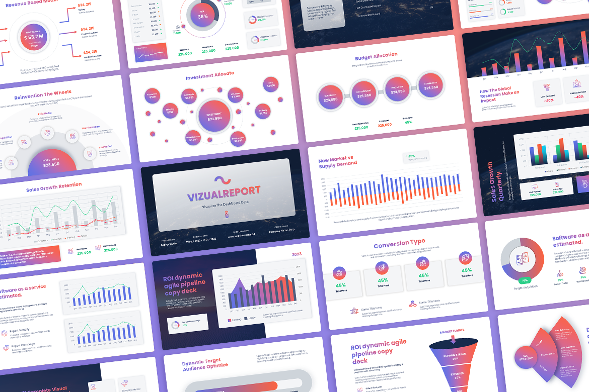VizualReport - Data Visualization Report Presentation Screen 2