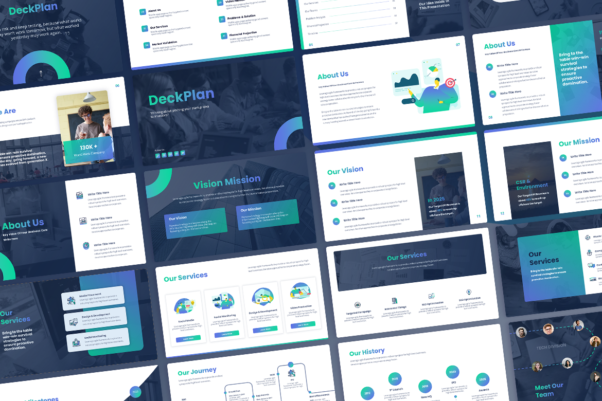 DeckPlan - Pitch Deck Startup & Business Presentation Screen 2
