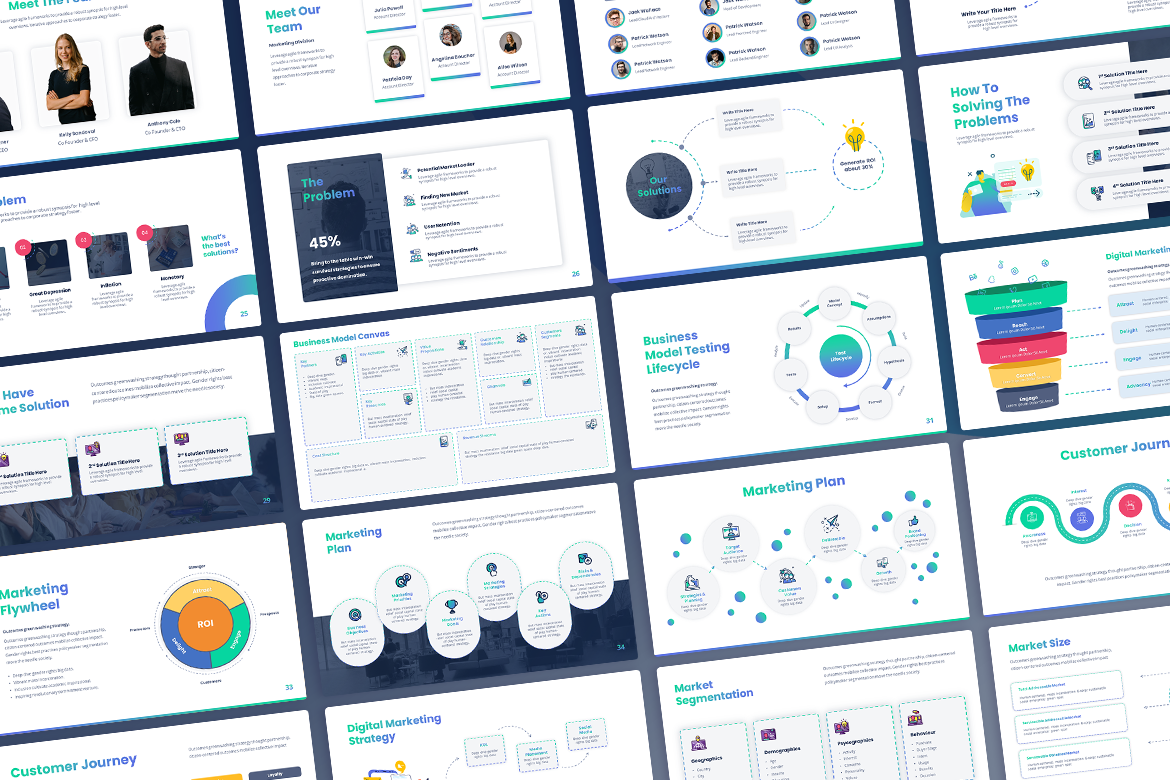 DeckPlan - Pitch Deck Startup & Business Presentation Screen 3