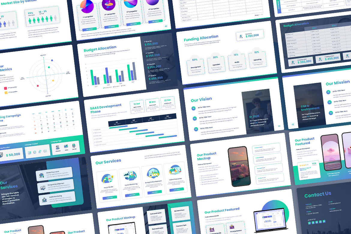 DeckPlan - Pitch Deck Startup & Business Presentation Screen 4