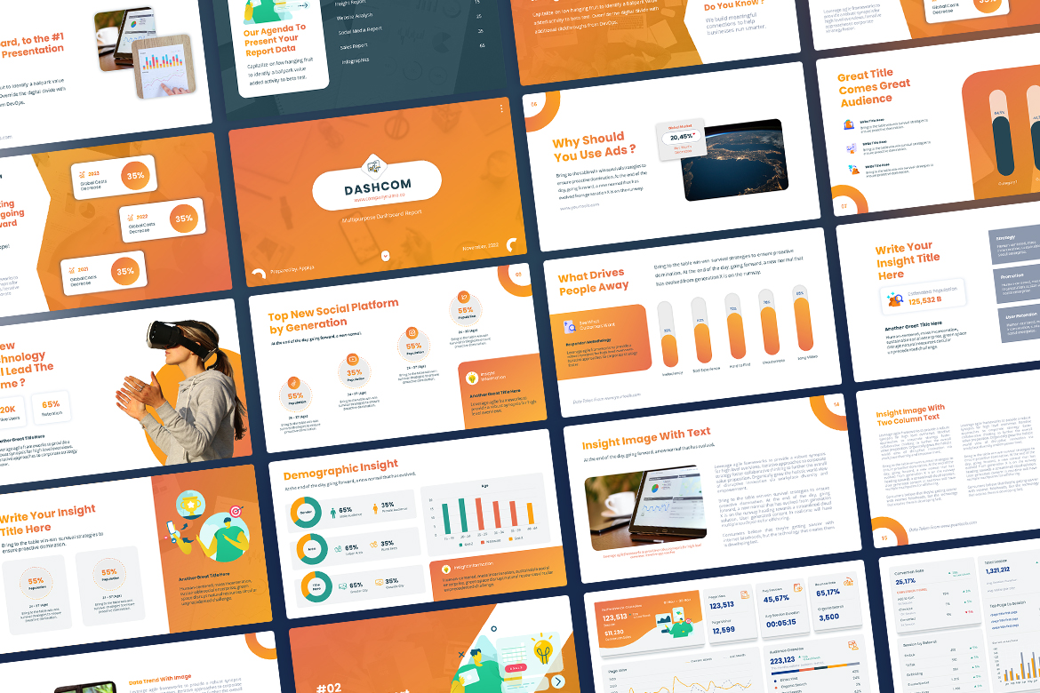 DashCom - Social Media, Website, Ecommerce & Insight Report Screen 2