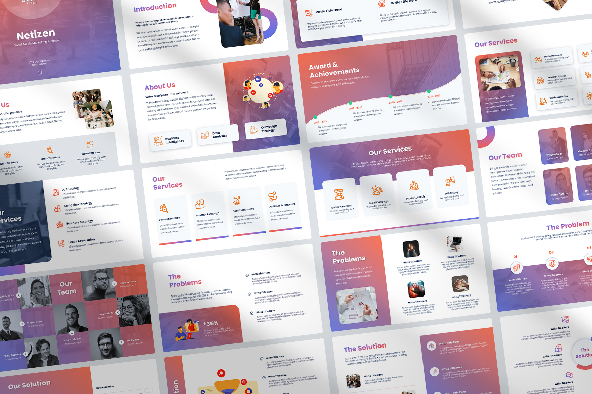 Netizen - Social Media Proposal Presentation Screen 2