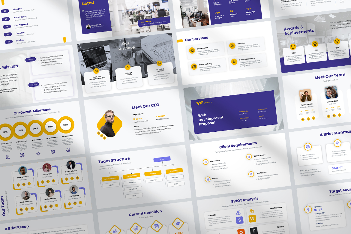 WeDevPro - Web Design & Development Proposal Presentation Screen 4