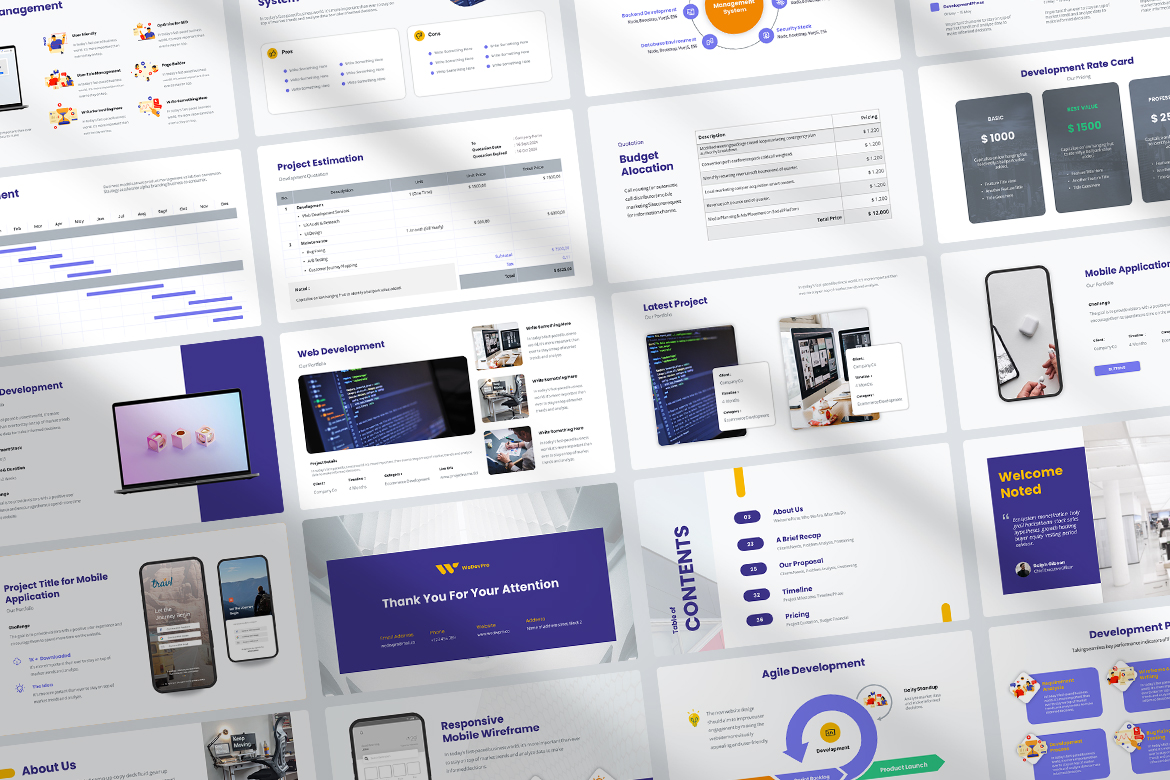 WeDevPro - Web Design & Development Proposal Presentation Screen 3