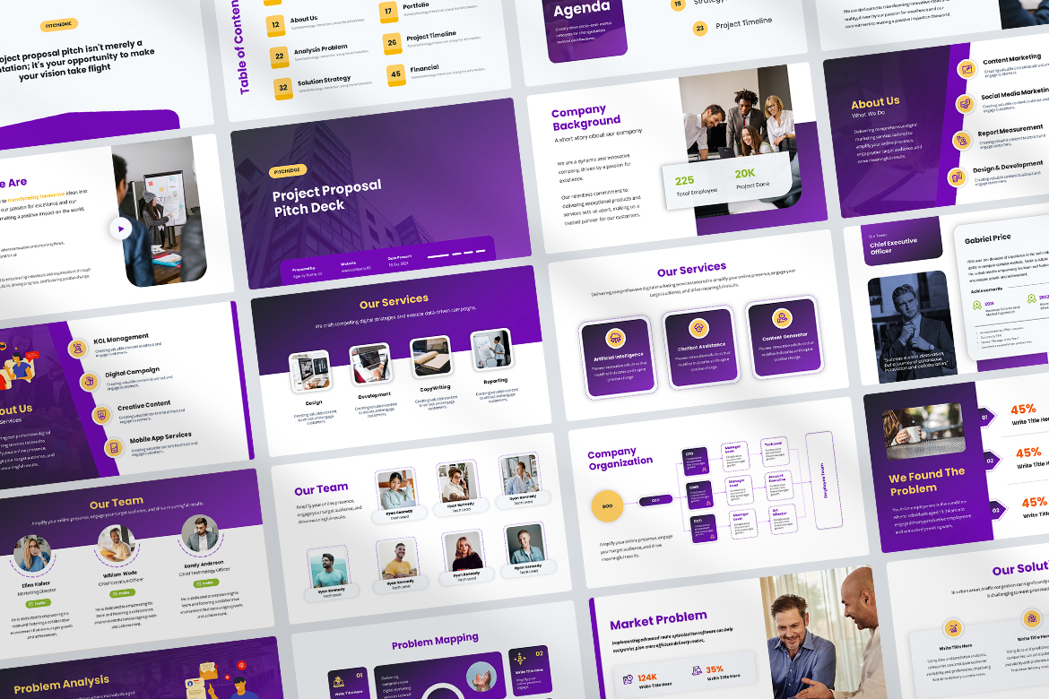 PitchEdge - Project Proposal Pitch Deck Presentation Template Screen 3