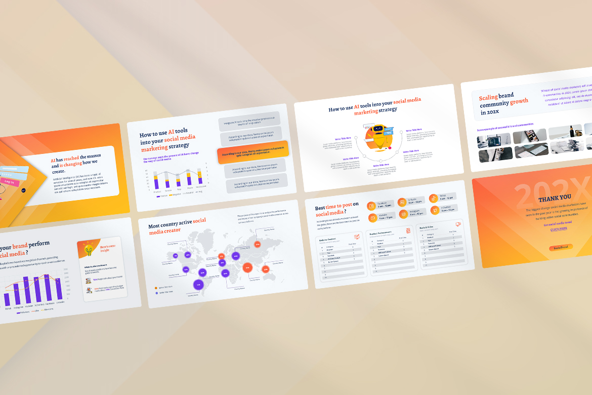 Social Media Trend Presentation Template Screen 3