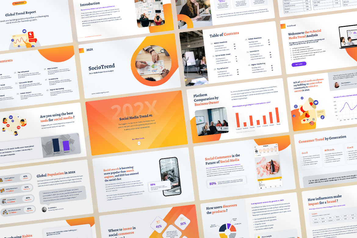 Social Media Trend Presentation Template Screen 2