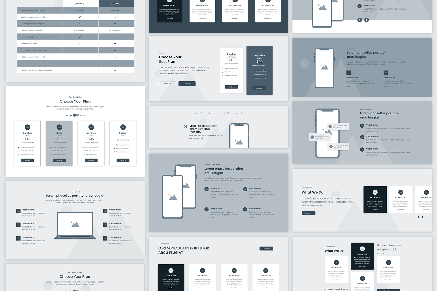 Bluprin - Desktop Web Wireframe Kit Screen 2