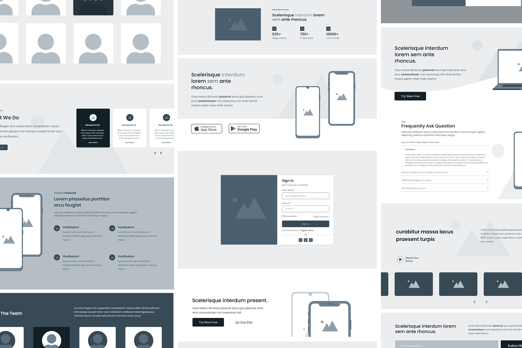 Bluprin - Desktop Web Wireframe Kit Screen 5