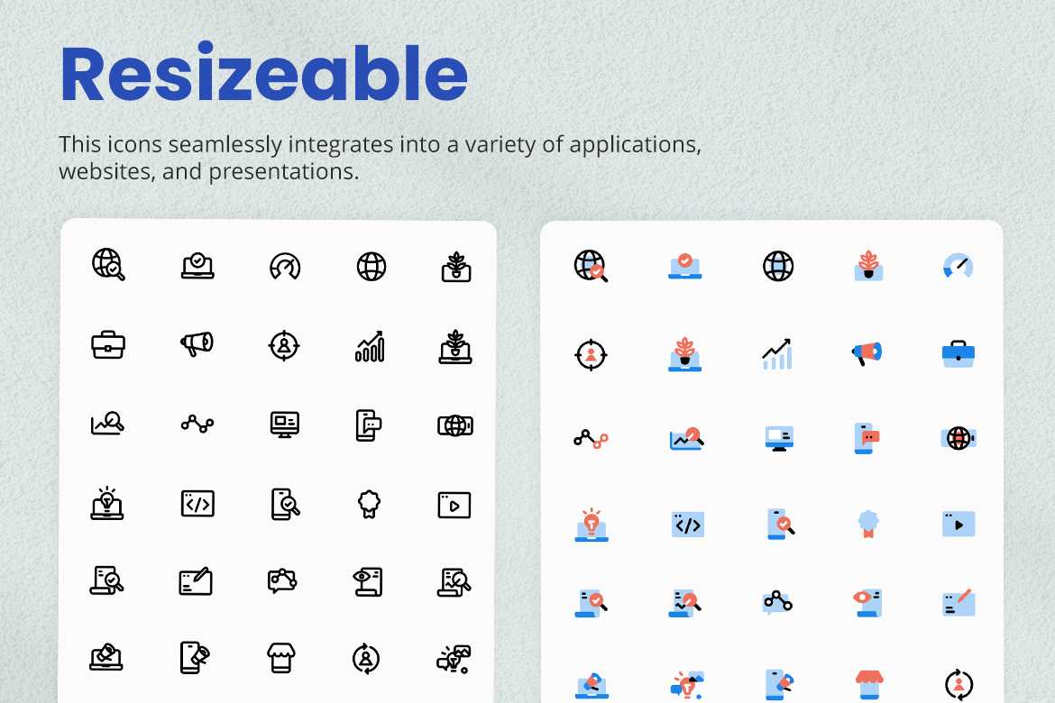 Digital Marketing Icon Sets Screen 2