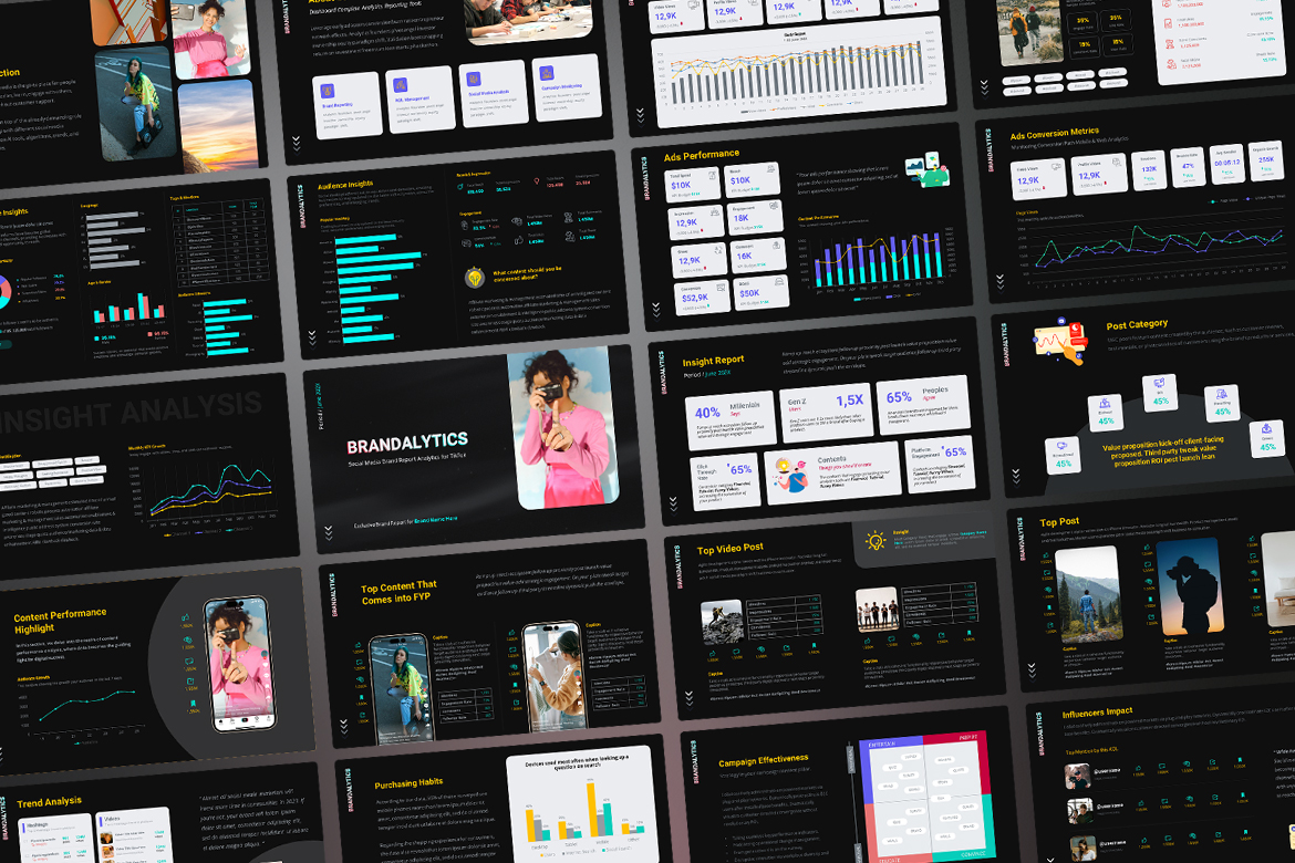 Brandalytics TikTok Analytics Report Template Screen 3