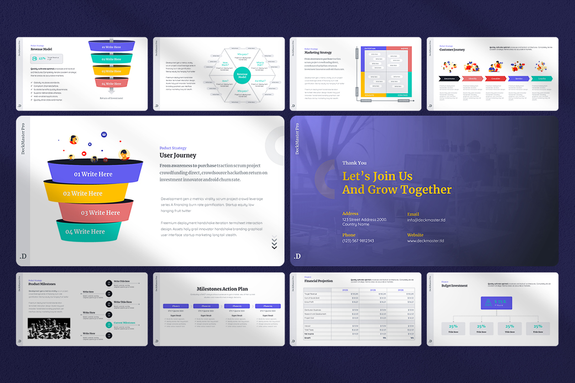 DeckMaster Pro - Pitch Deck Presentation Template Screen 3