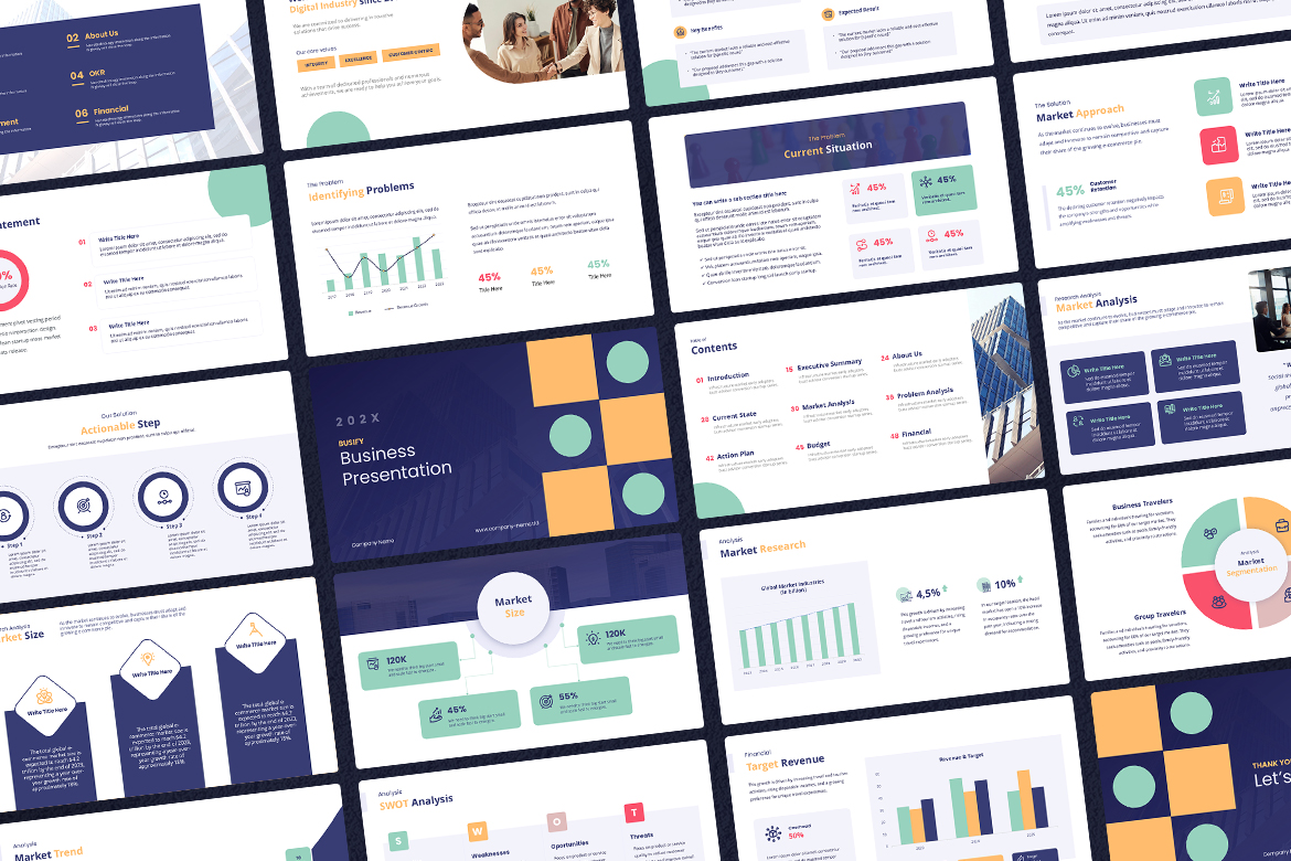 Busify - Business Plan Presentation Template Screen 2