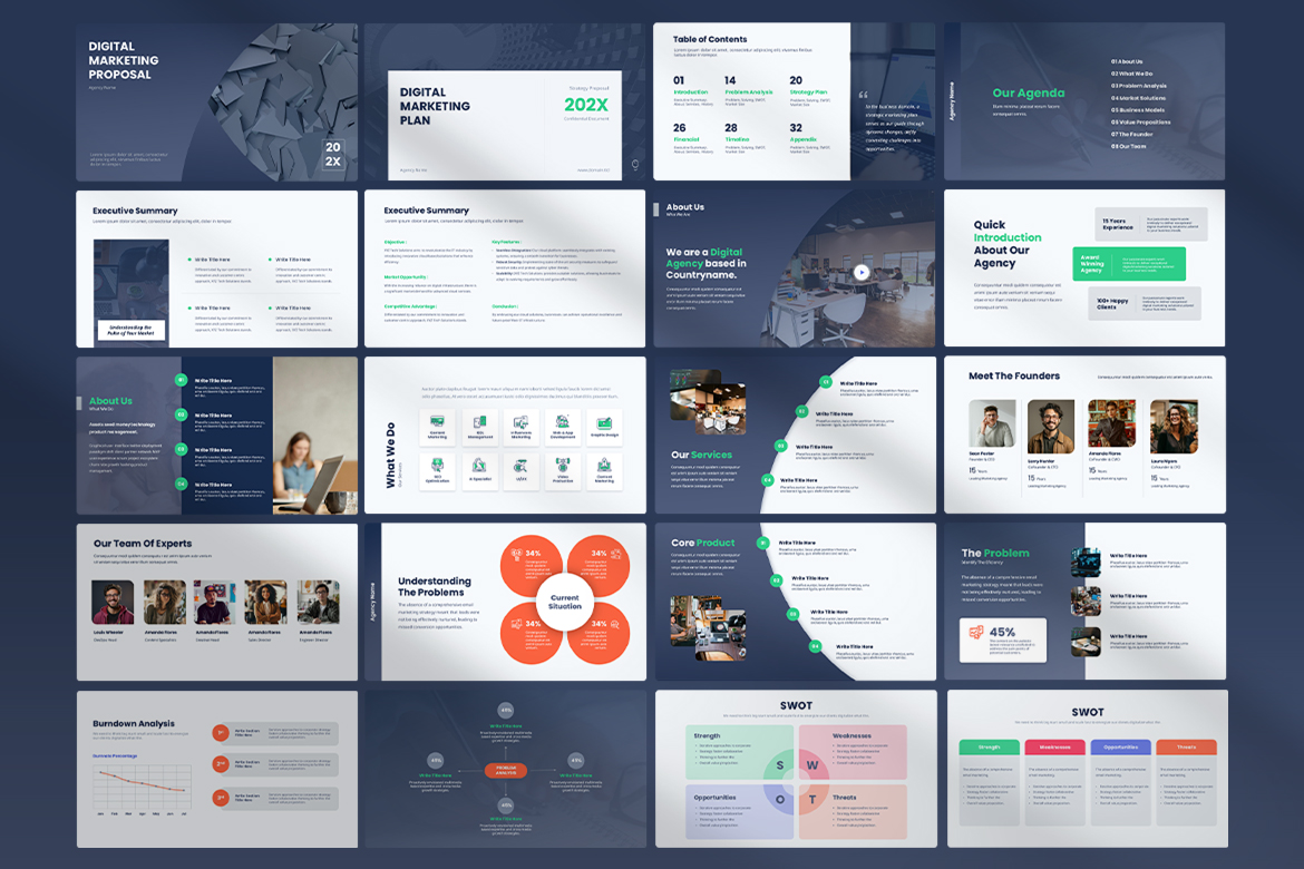 Digital Marketing Plan Powerpoint Template Screen 2