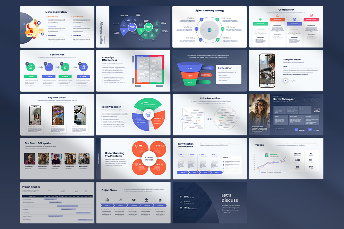 Digital Marketing Plan Powerpoint Template Screen 3