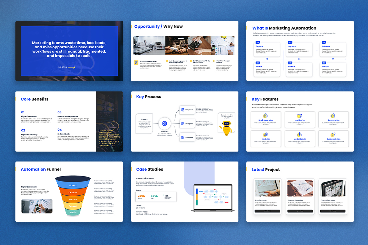 Marketing Automation Presentation Template Screen 4