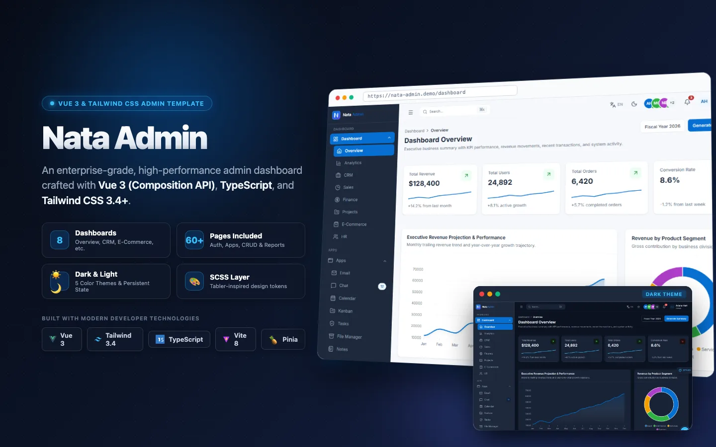Nata Admin - Vue 3 & Tailwind CSS Admin Dashboard Template