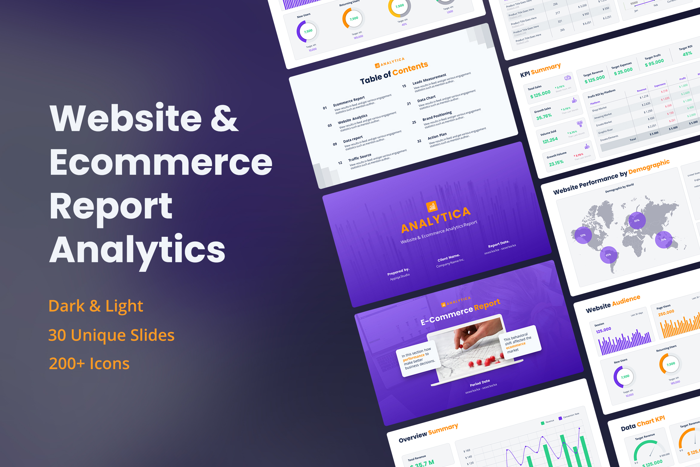 Analytica - Website & Ecommerce Report Analytics Presentation