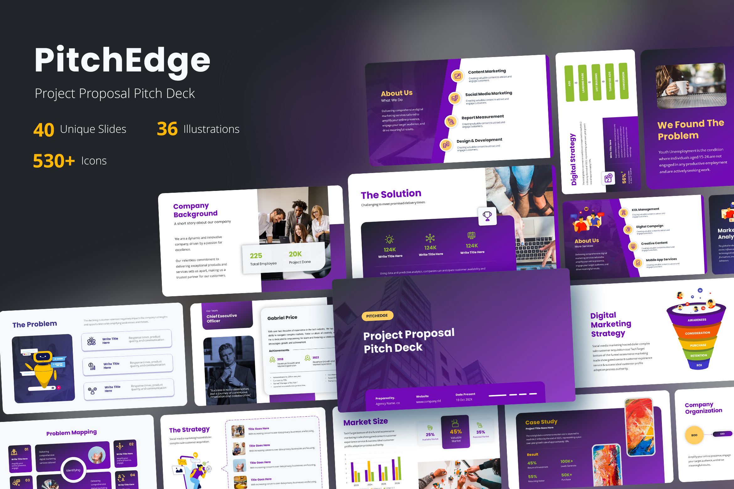 PitchEdge - Project Proposal Pitch Deck Presentation Template