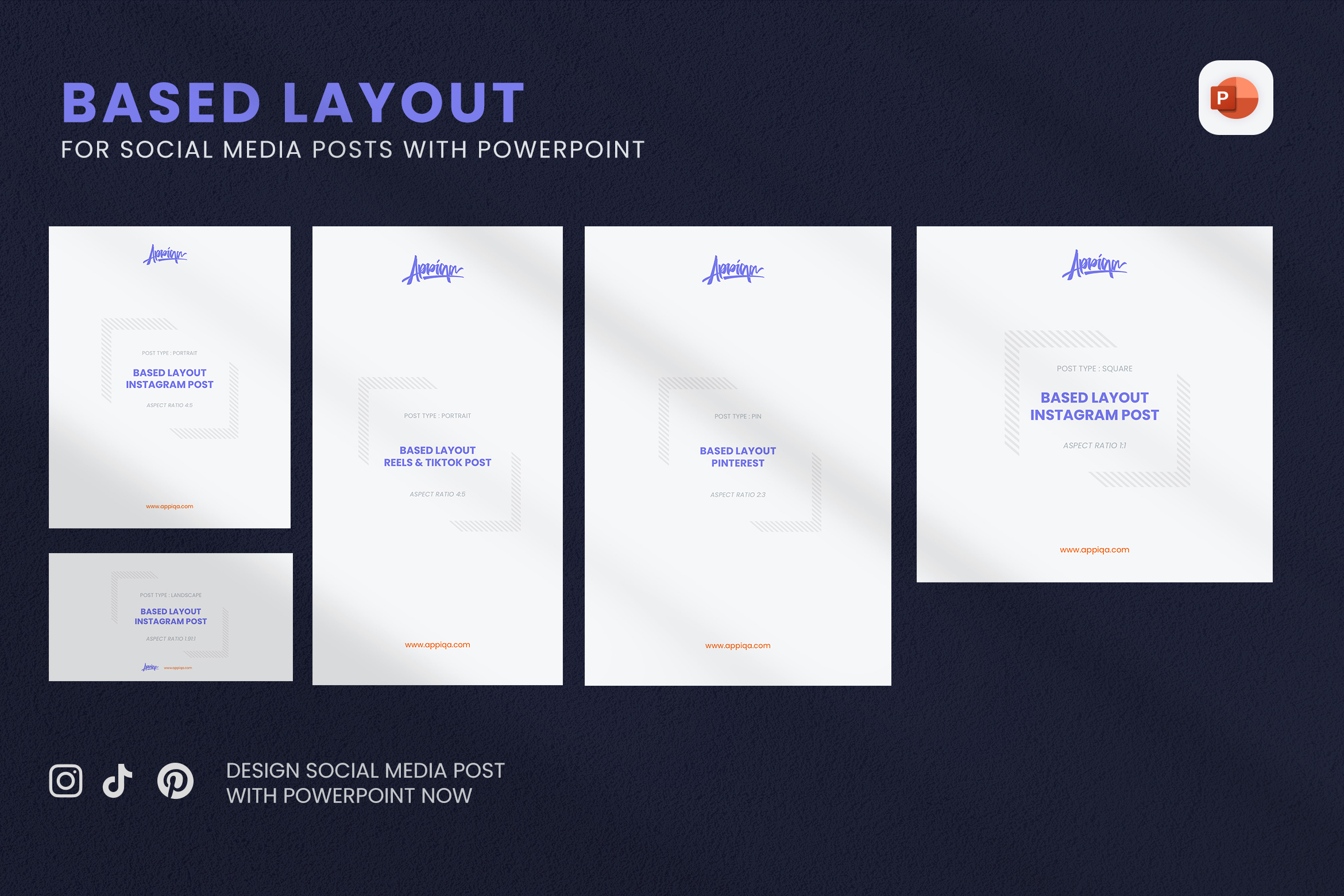 Free Based Layout Template for Social Media Design with Powerpoint